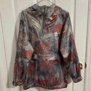 ADIDAS oversized marble pullover windbreaker M